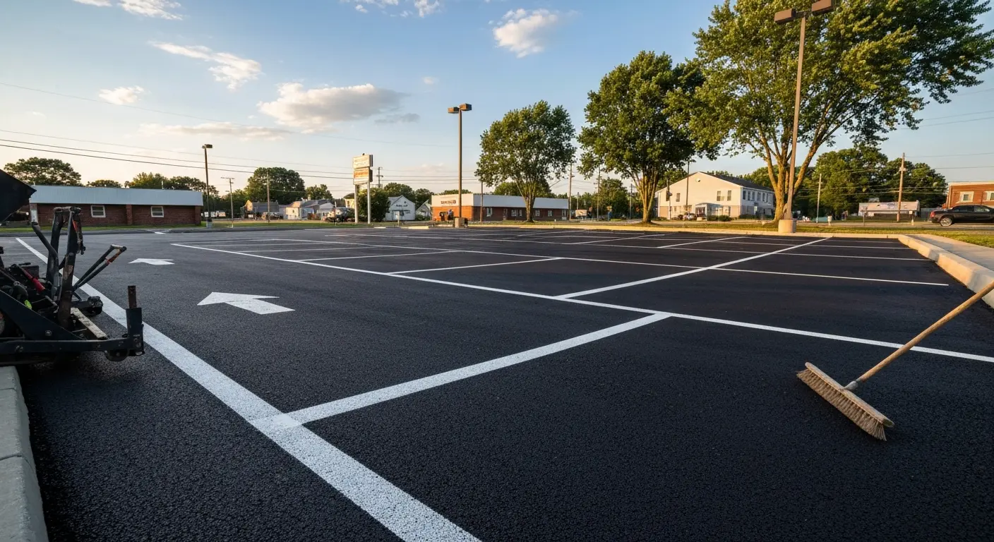 Parking lot paving