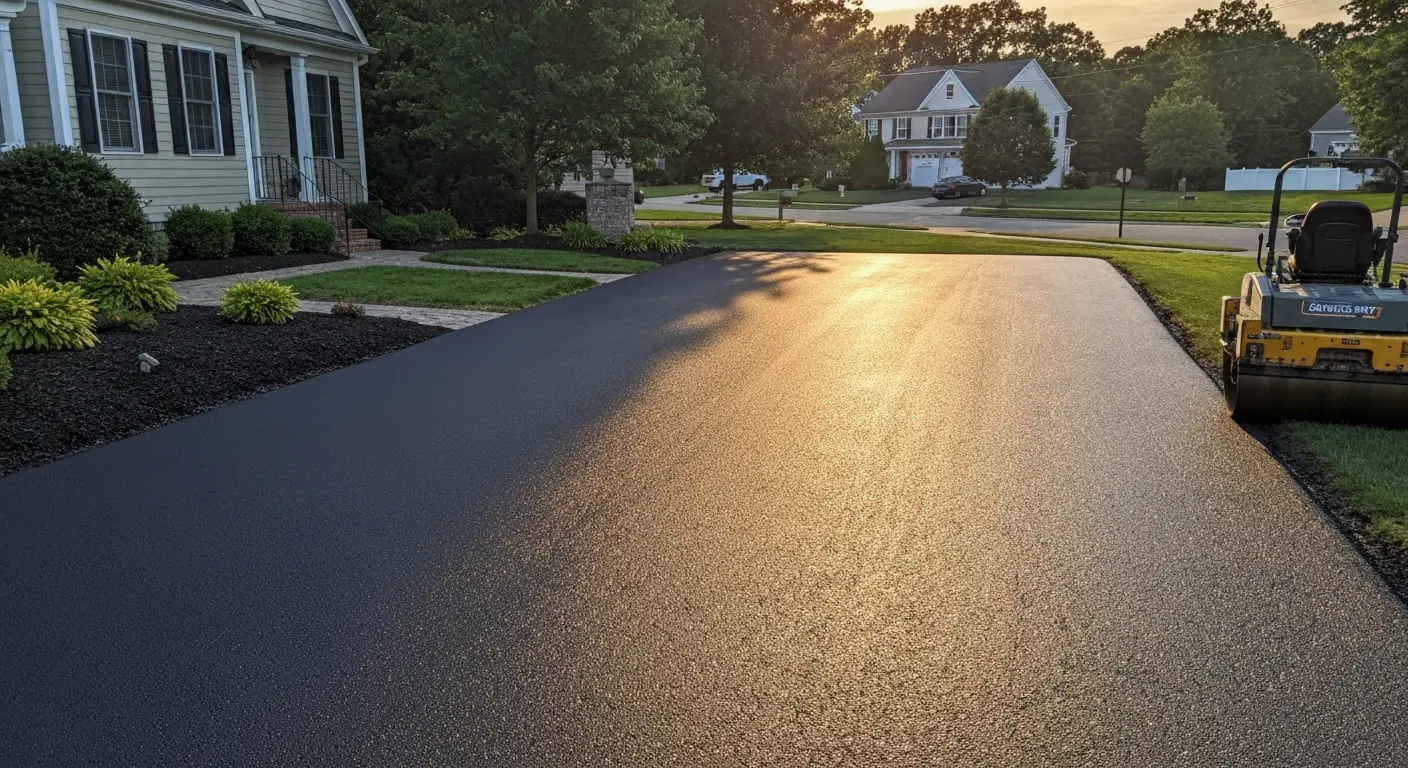 Residential driveway paving project
