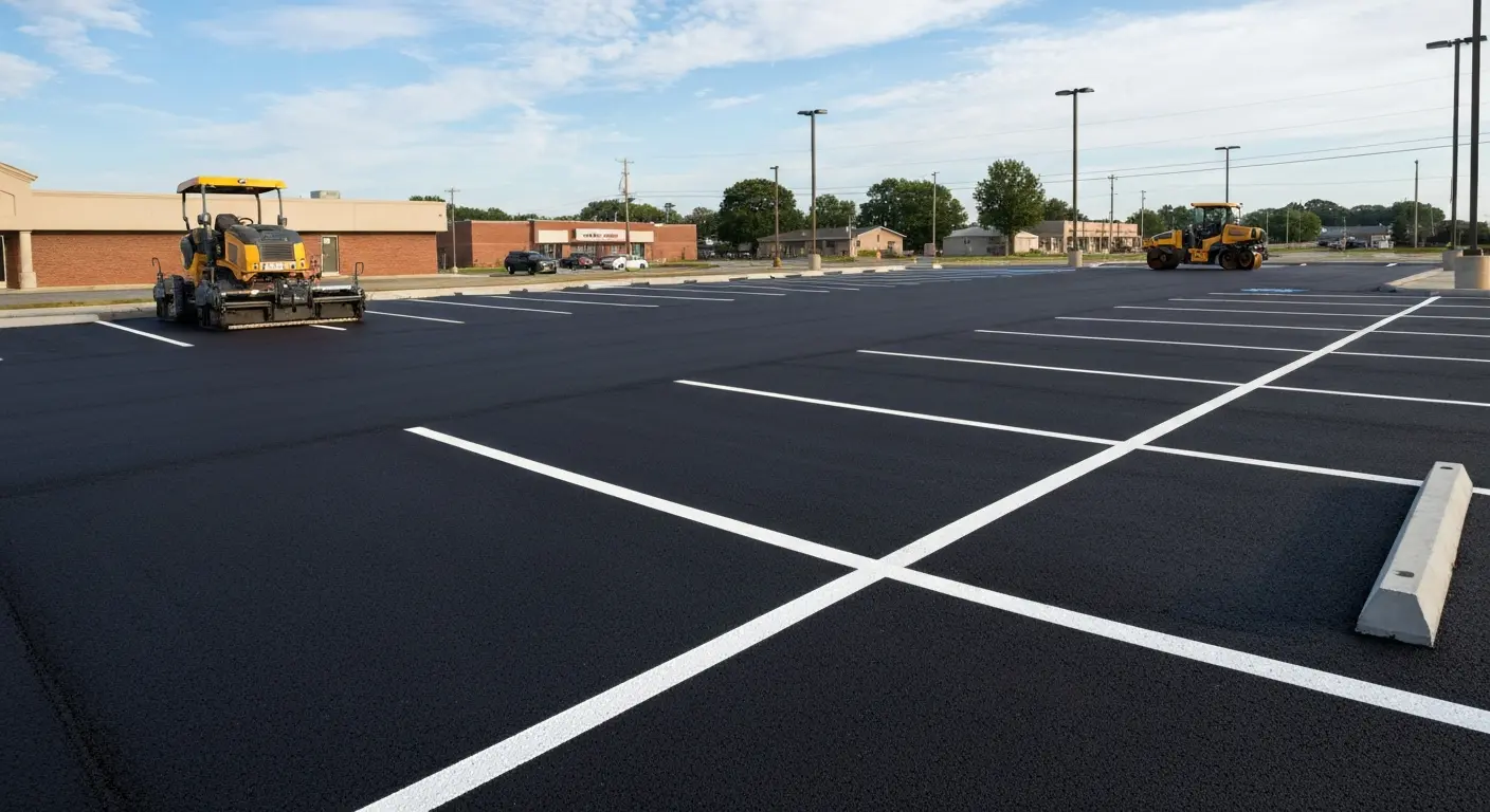 Commercial parking lot