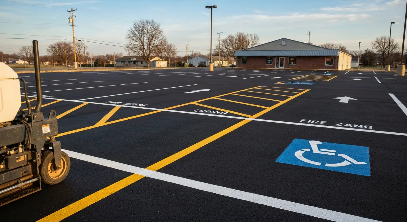 Parking lot paving