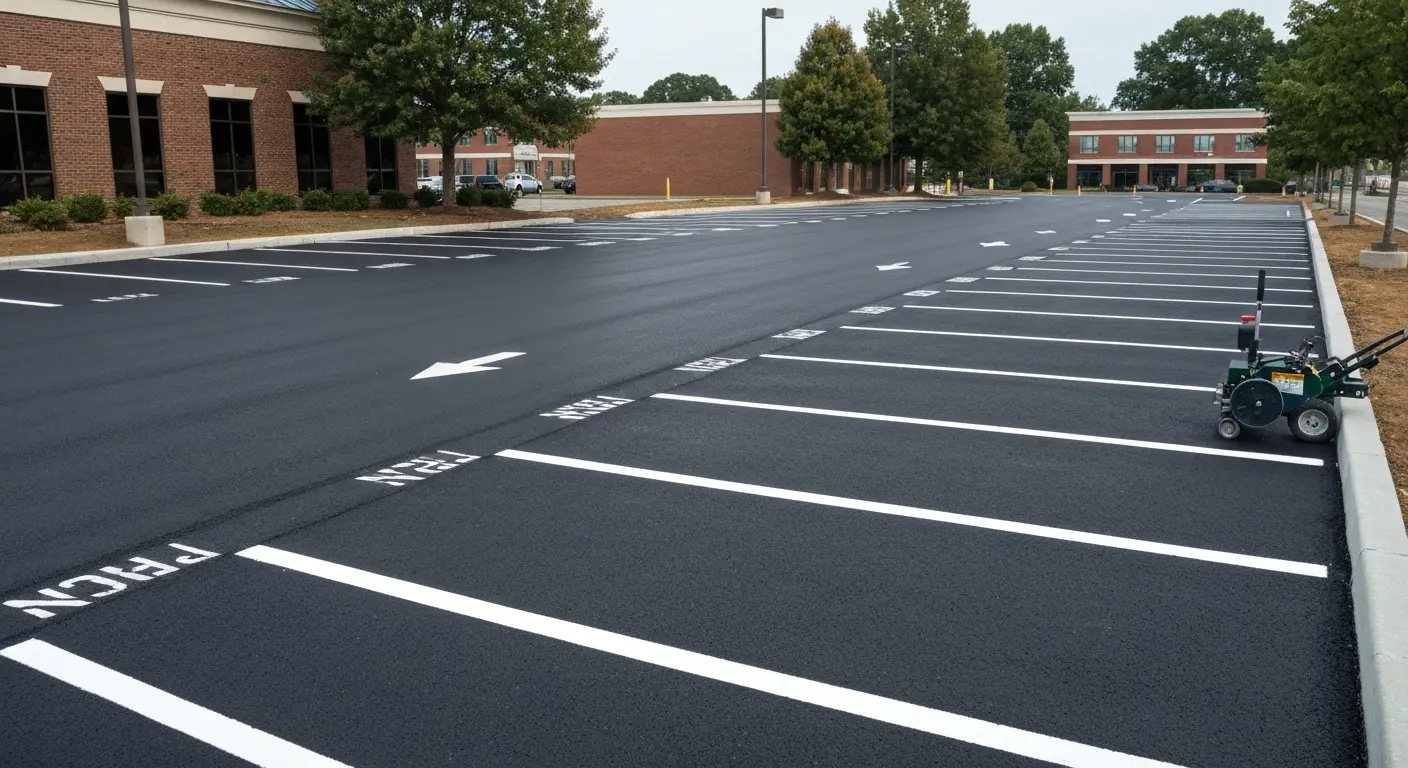 Parking lot paving