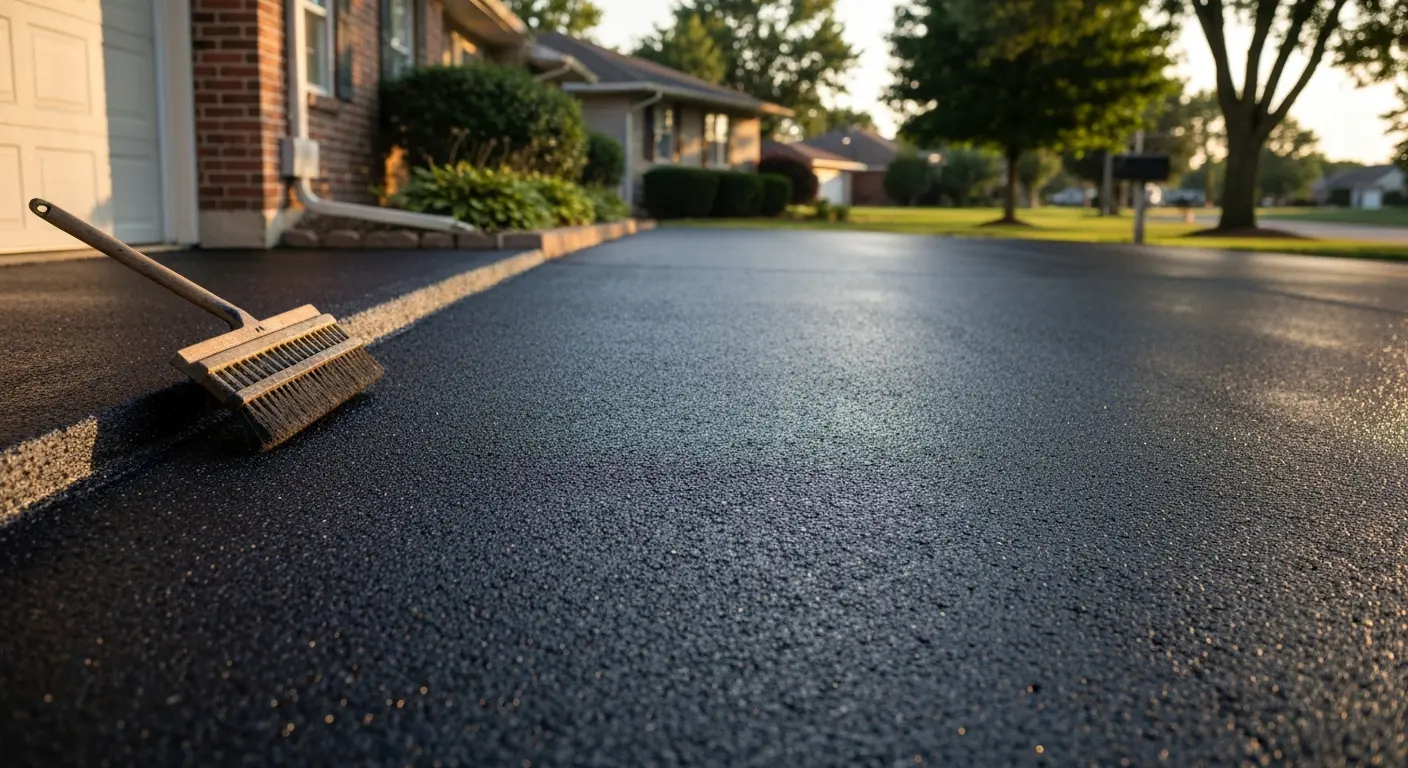 Seal coated driveway