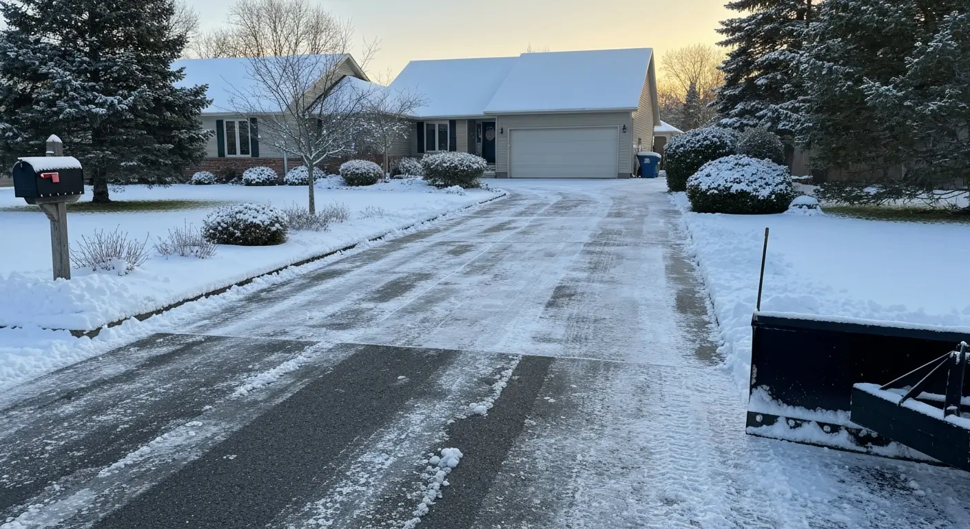 Residential driveway snow removal
