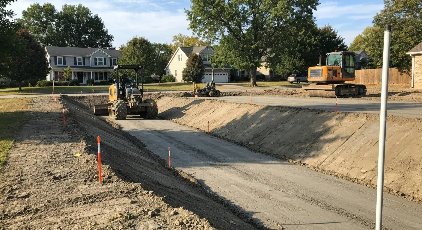 Site grading preparation