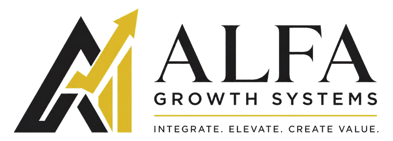ALFA Growth Systems logo integrating, elevating, and creating value for local businesses.