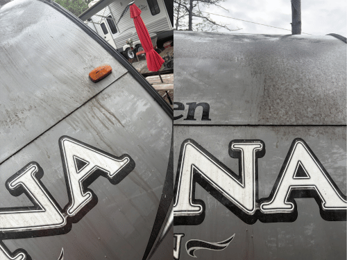 Before RV washing service