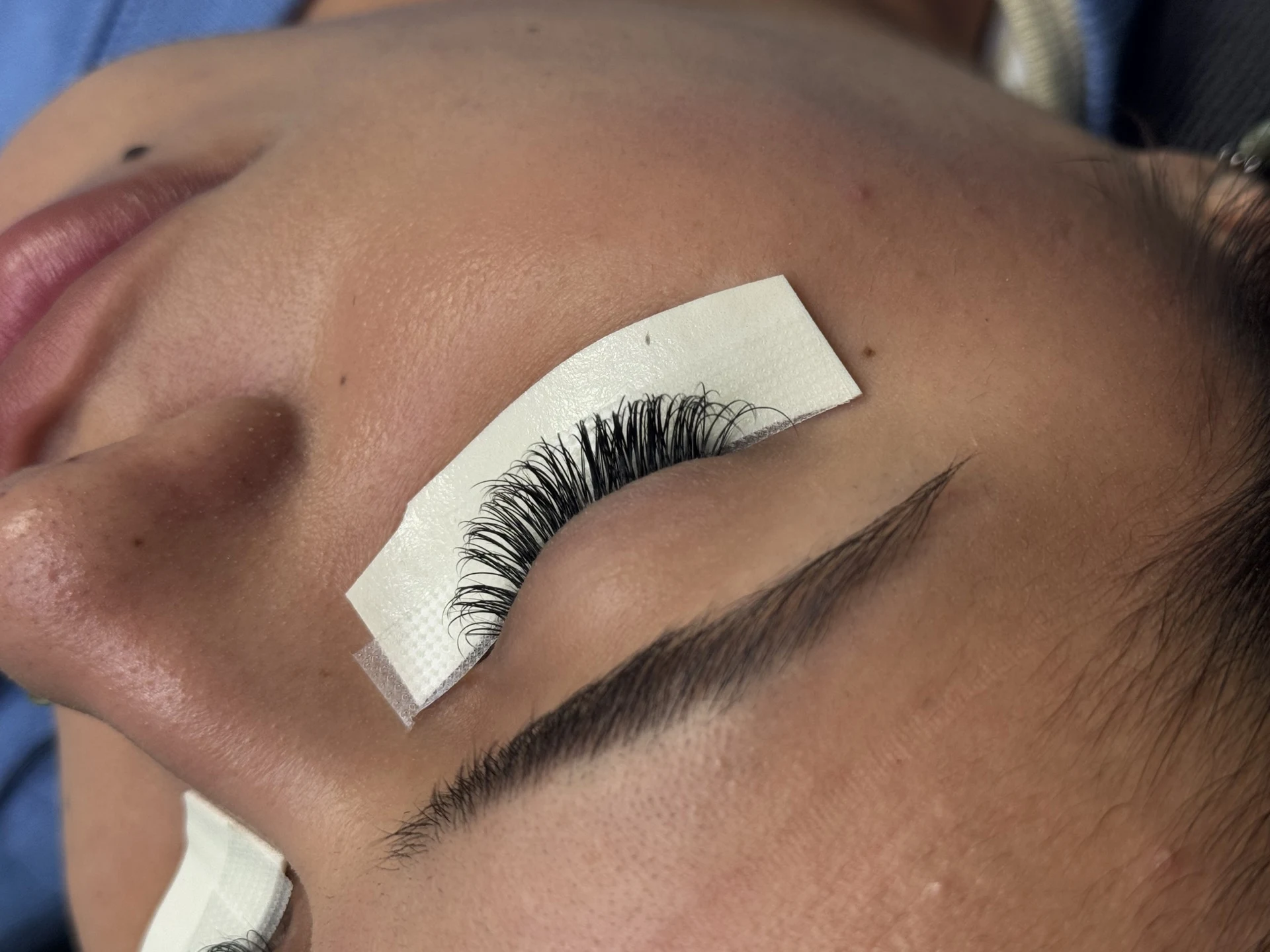 Eyelash fill treatment closeup