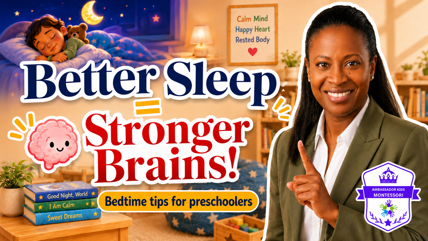 Pixar child sleeping in bed, Ms Thia on Cover