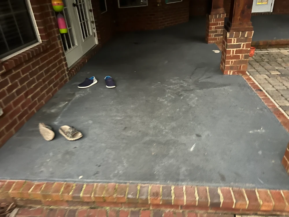 Freshly patched concrete surface in Jacksonville FL with smooth texture and natural light highlighting quality work.