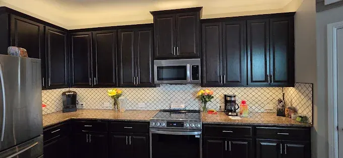 Completed electrical installation in Fort Worth TX showcases modern wiring and fixtures in an empty space