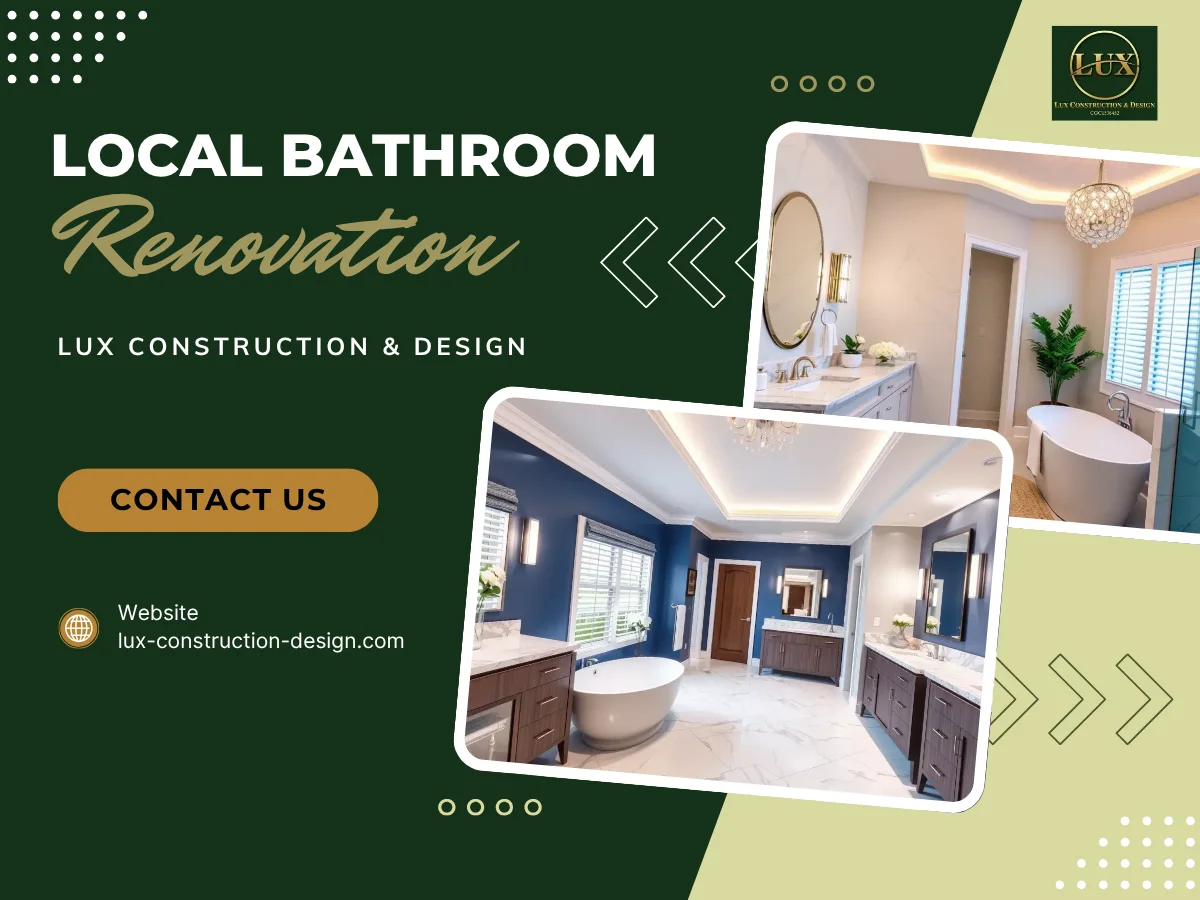 Renovated bathroom in Riviera Beach FL features modern design, marble countertops, and lush garden views through frosted windows.