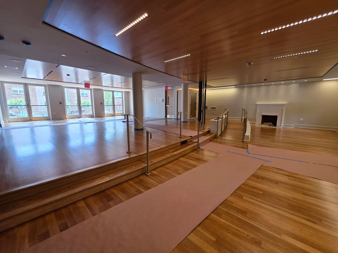 Reducer strip installation in Centreville VA with polished finish and seamless transition between flooring types.