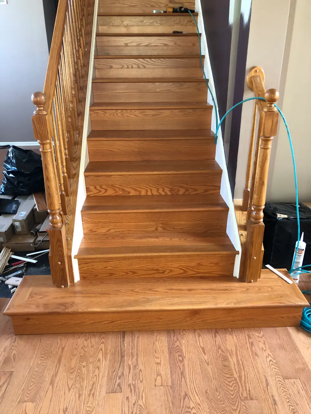 Flooring installation in a modern home setting in Downers Grove, IL.