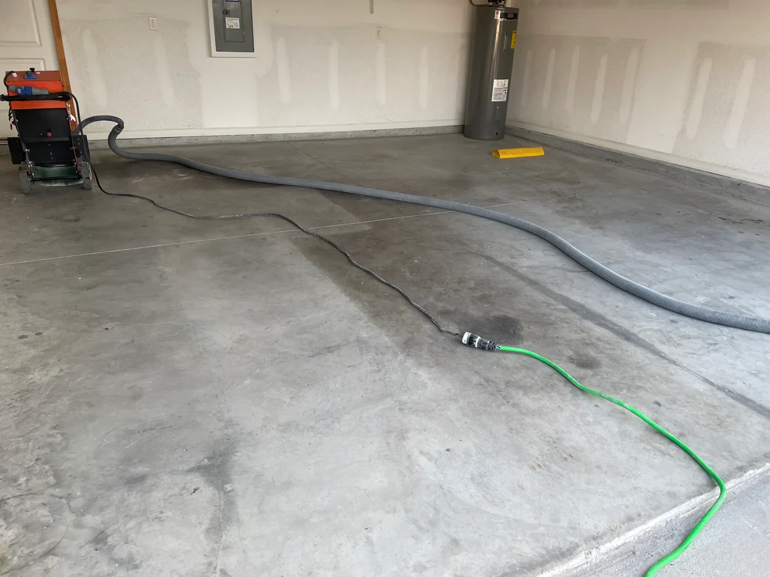 Concrete crack repair before epoxy projects in Jacksonville FL showing damaged concrete surface needing restoration