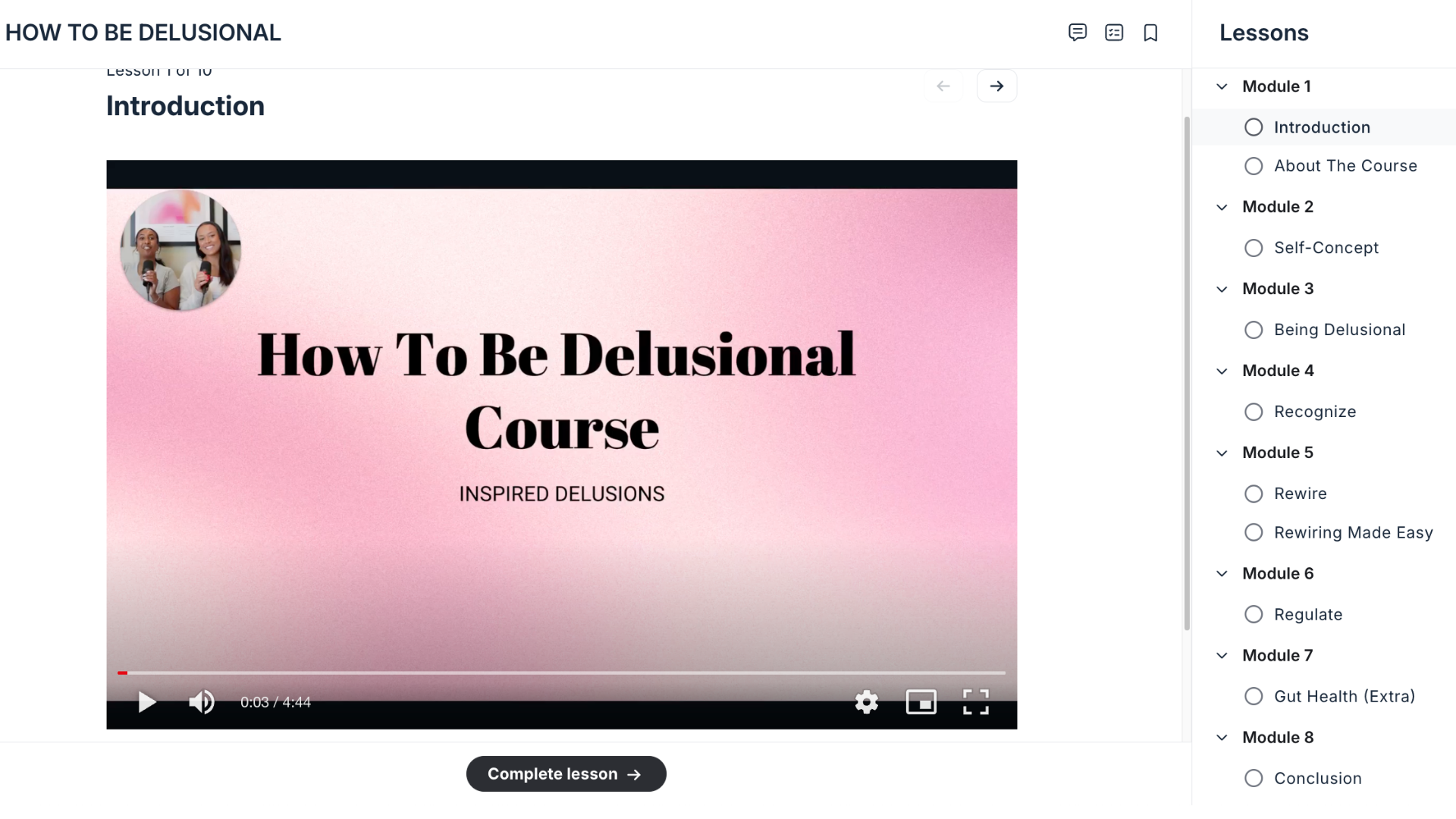 How To Be Delusional Course