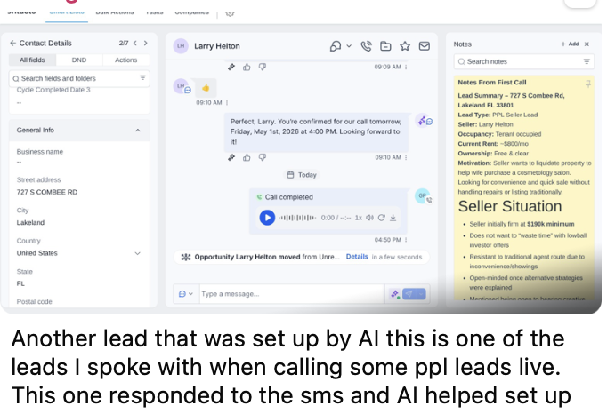 AI SMS follow-up confirmation