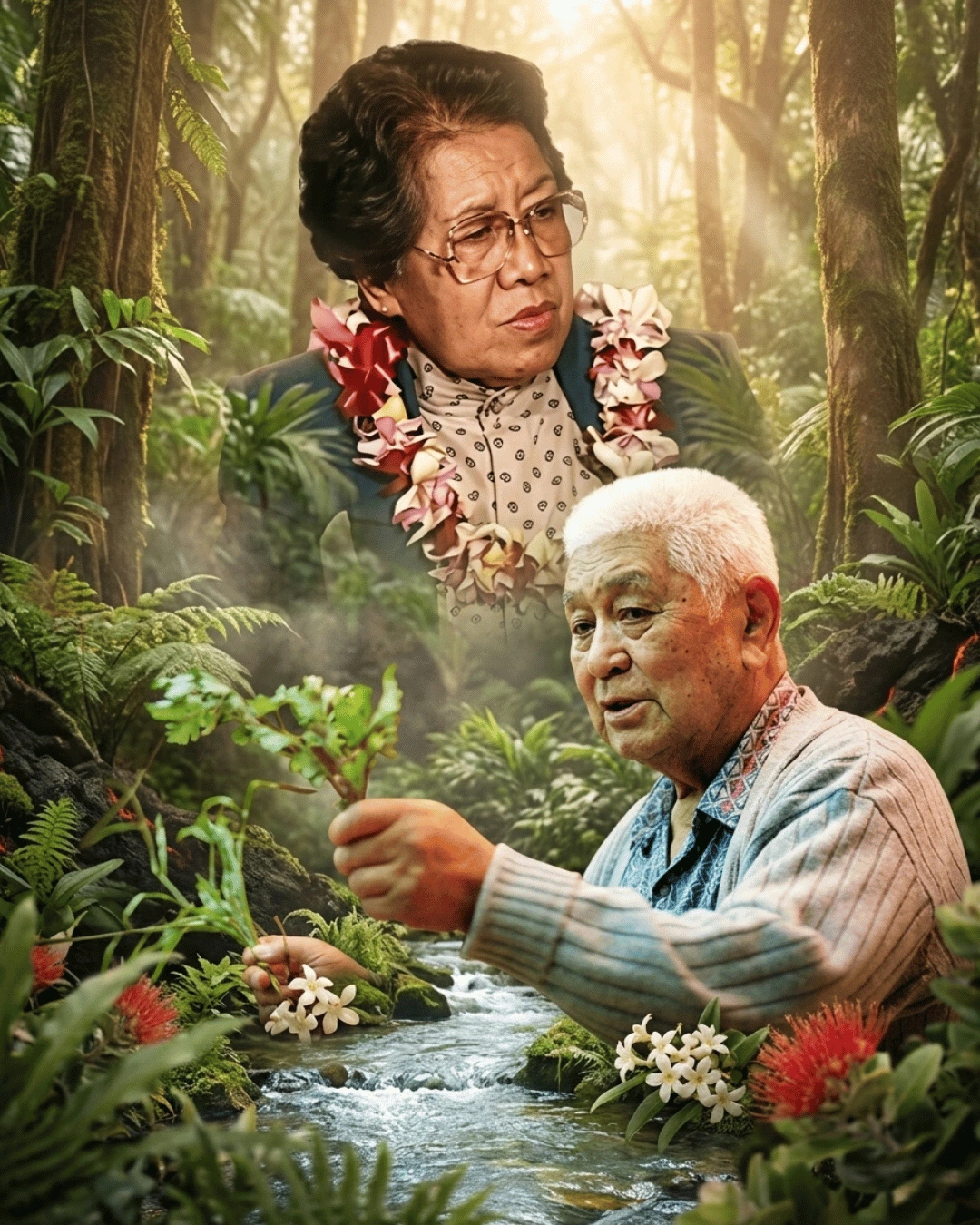 Kahuna Morrnah Simeona and Papa Henry Auwae