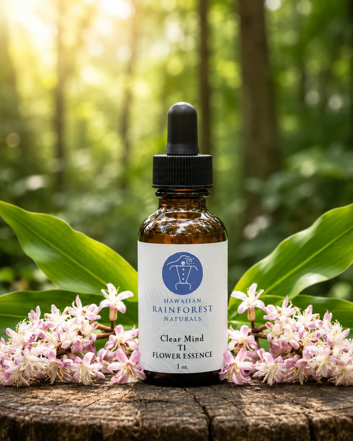 Ti Clear Mind Flower Essence bottle — Hawaiian Rainforest Naturals