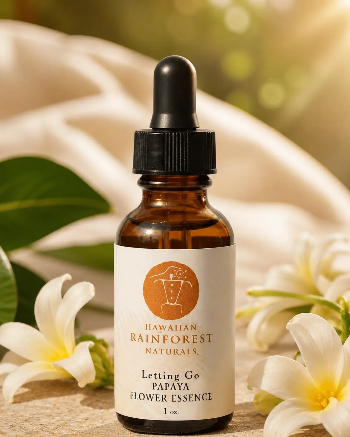Papaya Letting Go Flower Essence bottle — Hawaiian Rainforest Naturals