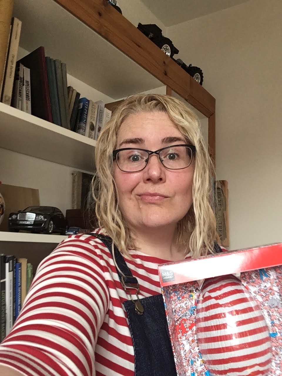 Me with my Where's Wally easter egg, that i happen to be dressed the same as. Me with my Where's Wally easter egg, that i happen to be dressed the same as.
