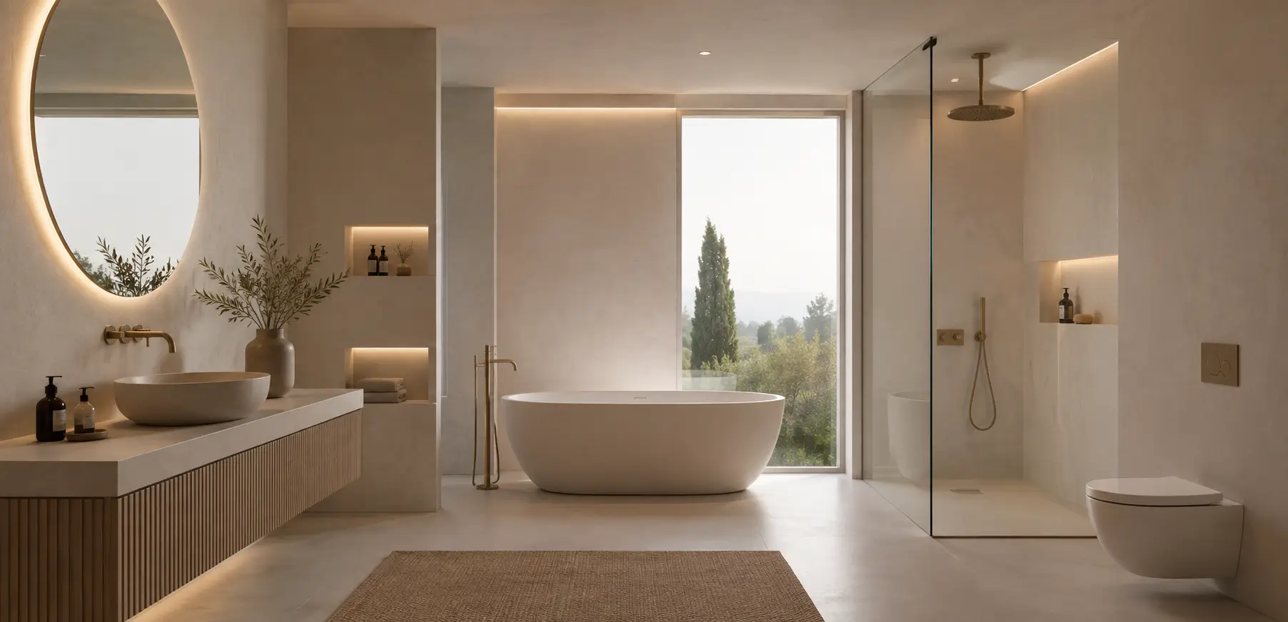 Bagno moderno ristrutturato da Russo Bagni ad Alessandria