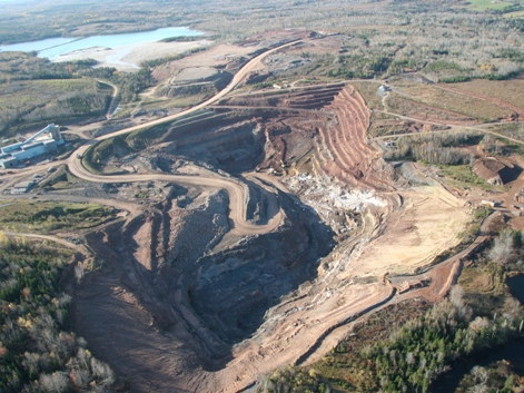 Location map — the Scotia Mine and nearby prospects, Nova Scotia