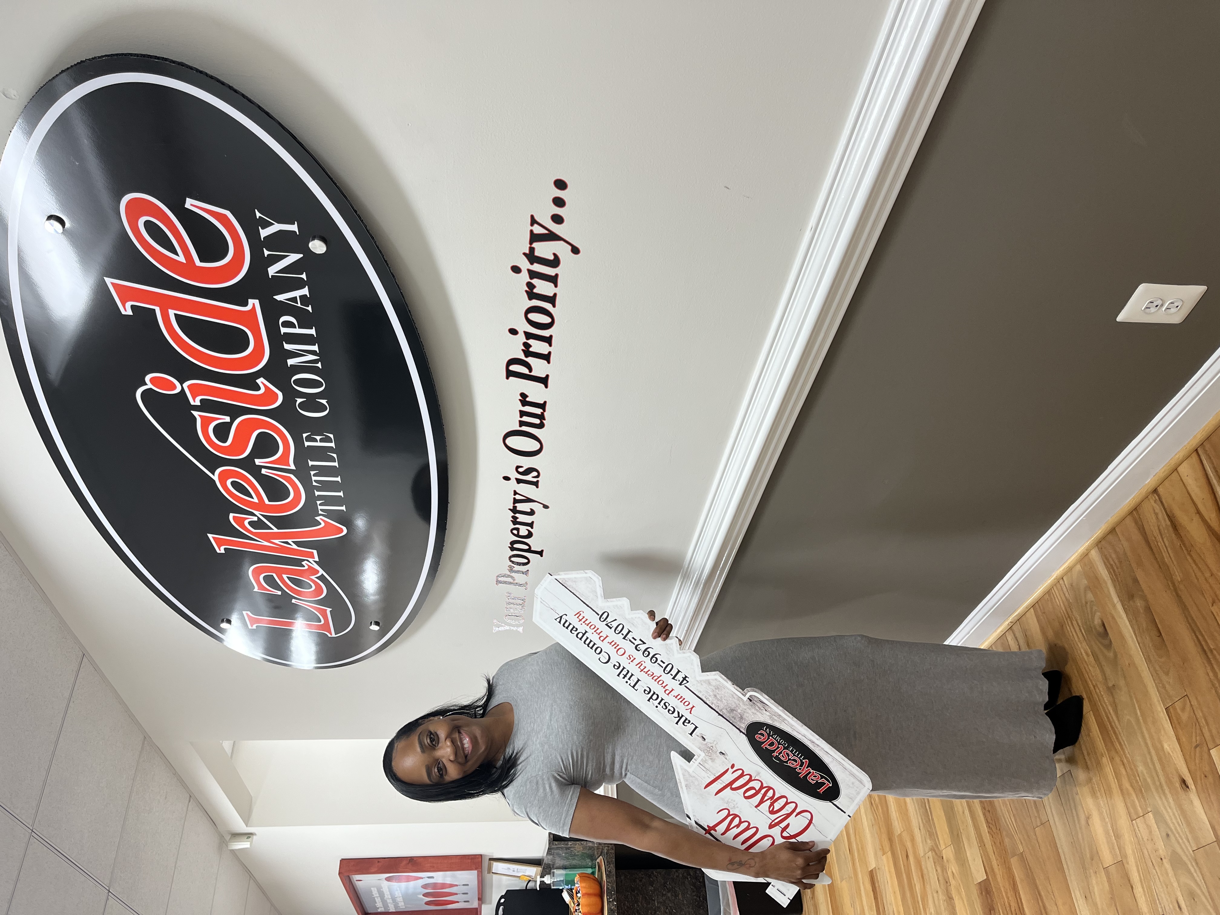 Happy buyer at closing