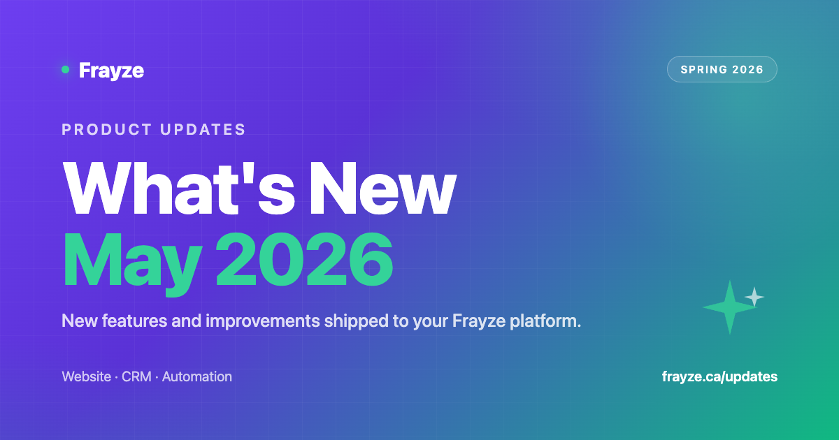 What's New at Frayze — May 2026