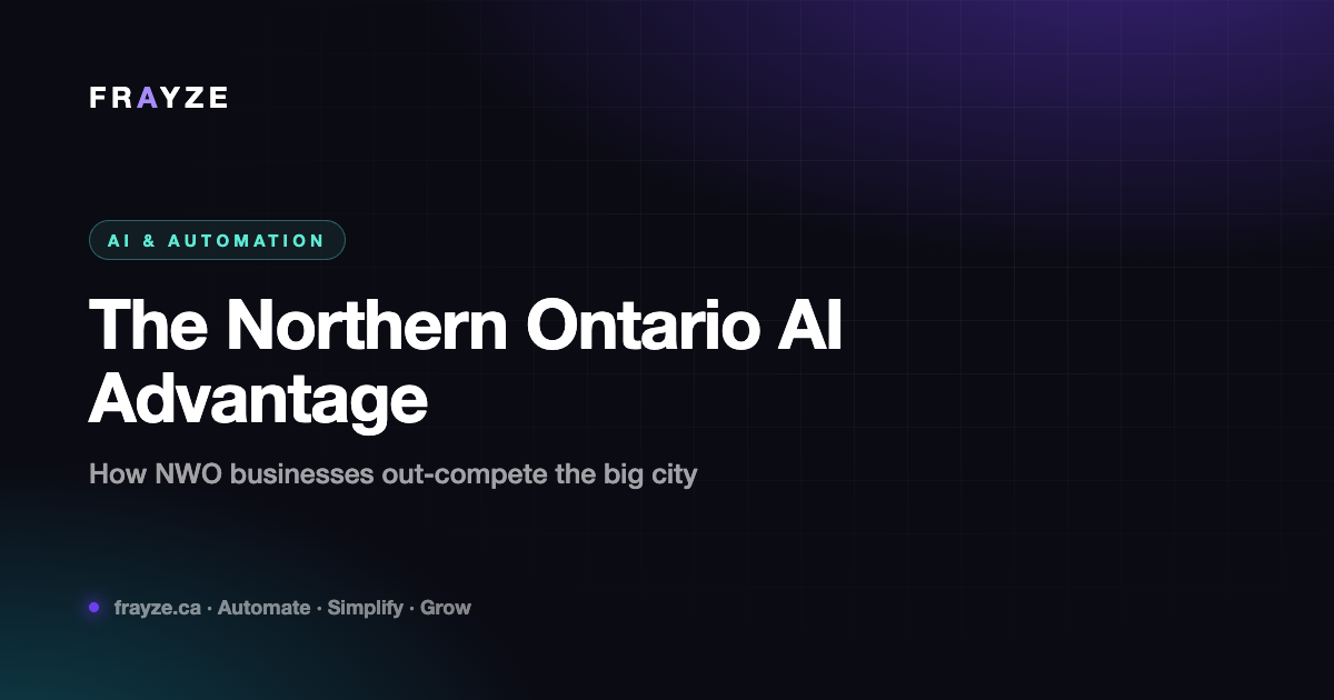 The Northern Ontario AI Advantage: How NWO Businesses Out-Compete the Big City