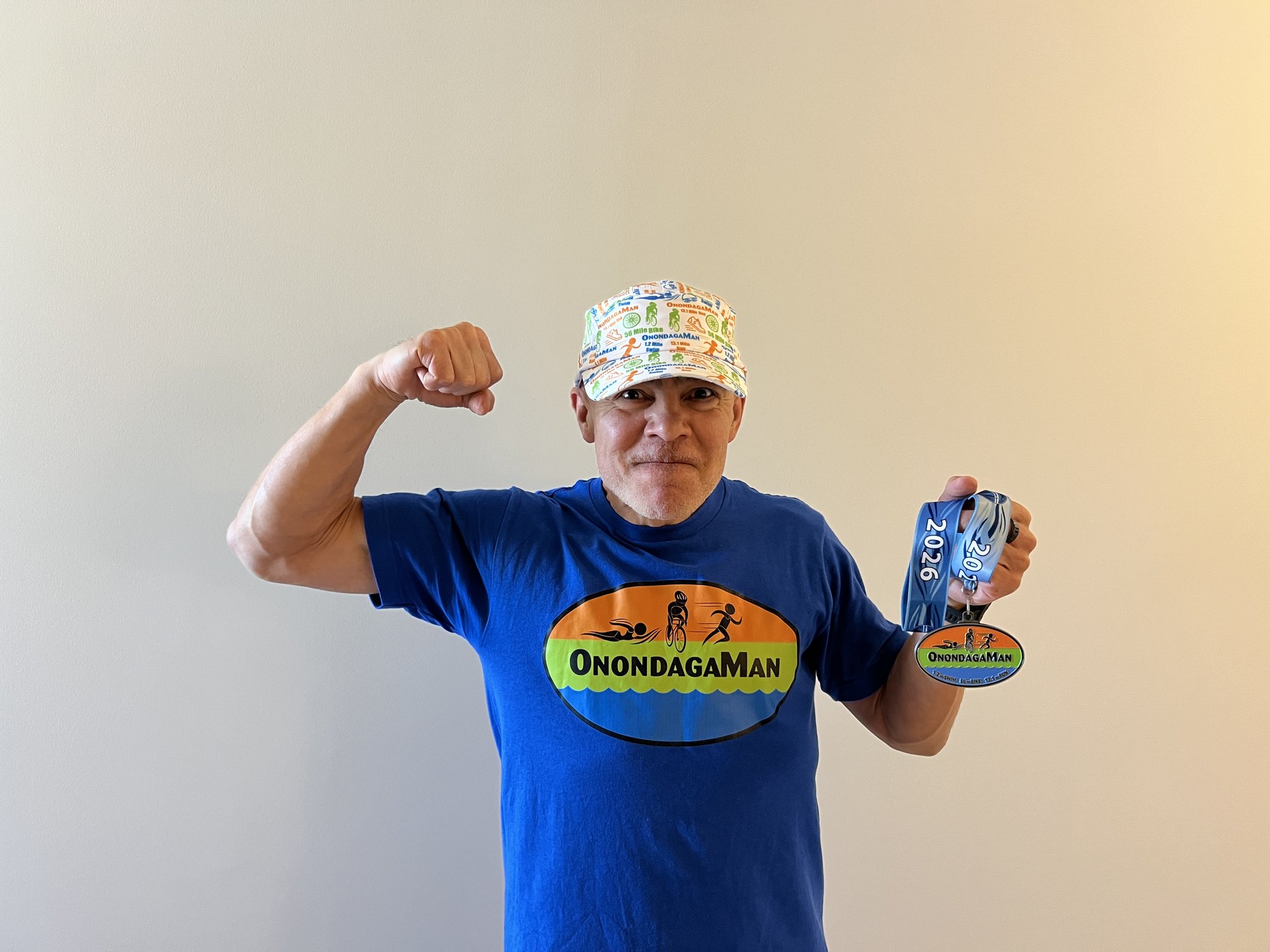 Igor with his OnondagaMan finisher medal. Igor with his OnondagaMan finisher medal.