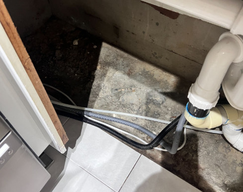 Post Remediation Kitchen Cabinet Area