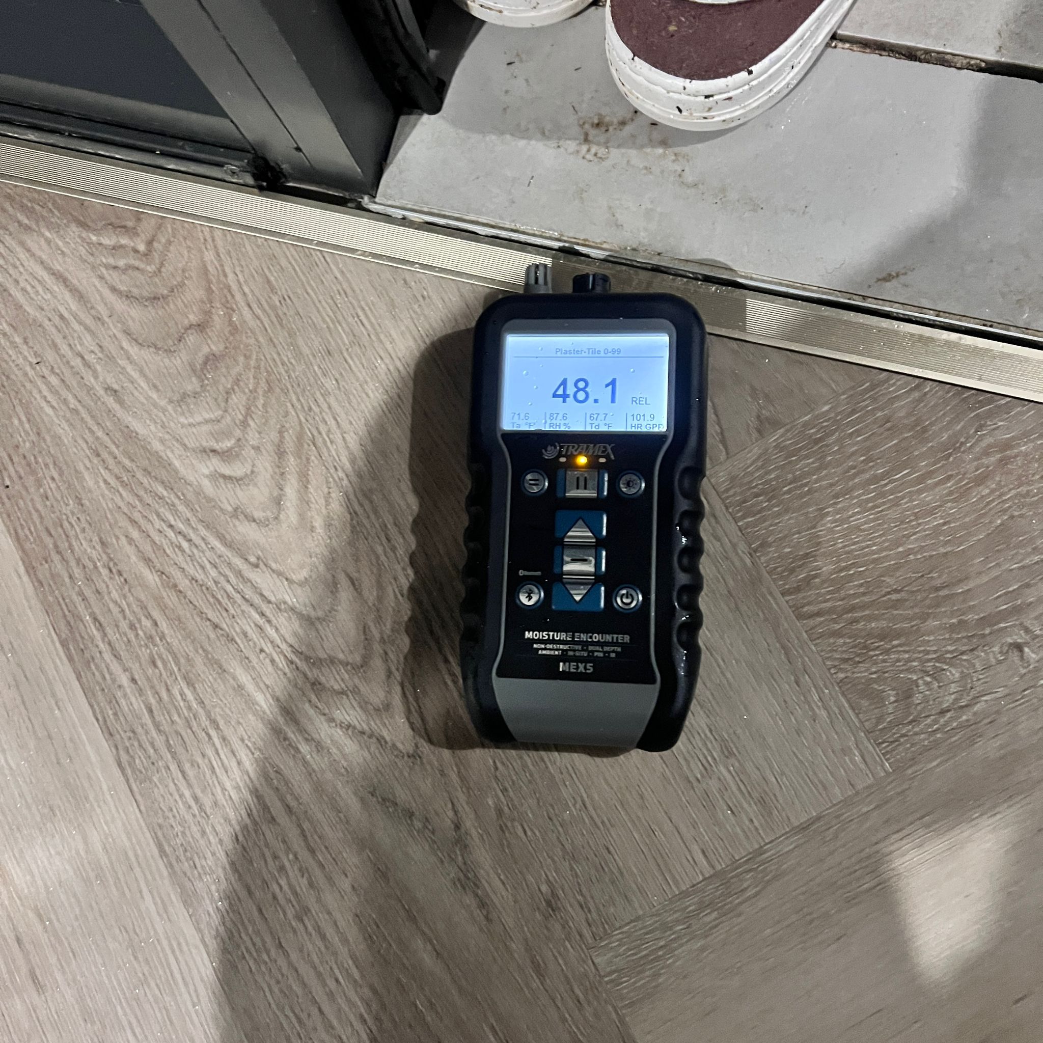 Moisture Reading on Hybrid Flooring – Water Damage Heathcote NSW
