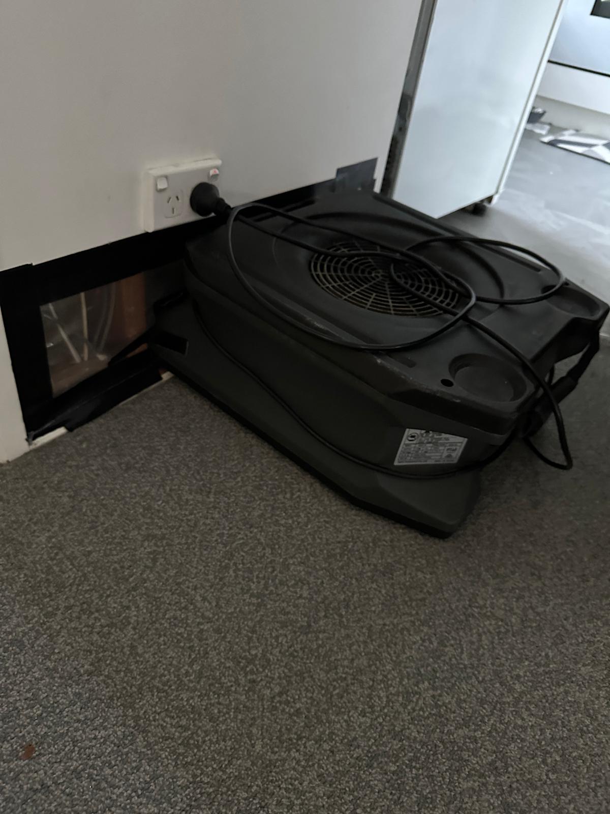 Air Mover Drying Wall Cavity – Water Damage Oyster Bay NSW