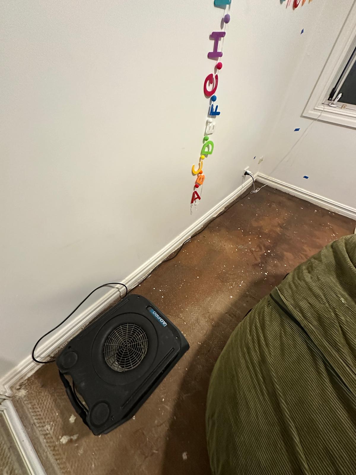 Water damage and mould restoration in Caringbah South, NSW, following a leak that caused hidden moisture to spread through carpets, rooms and building materials.