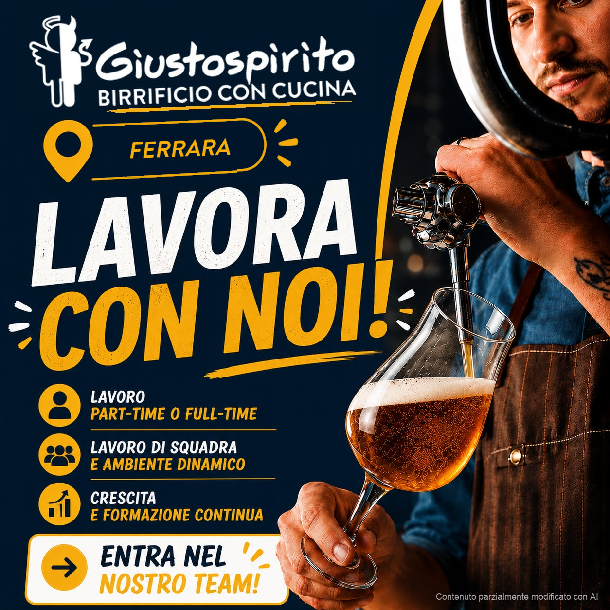 Giustospirito Ferrara - Lavora con noi: selezioniamo personale di sala, cucina e pizzeria