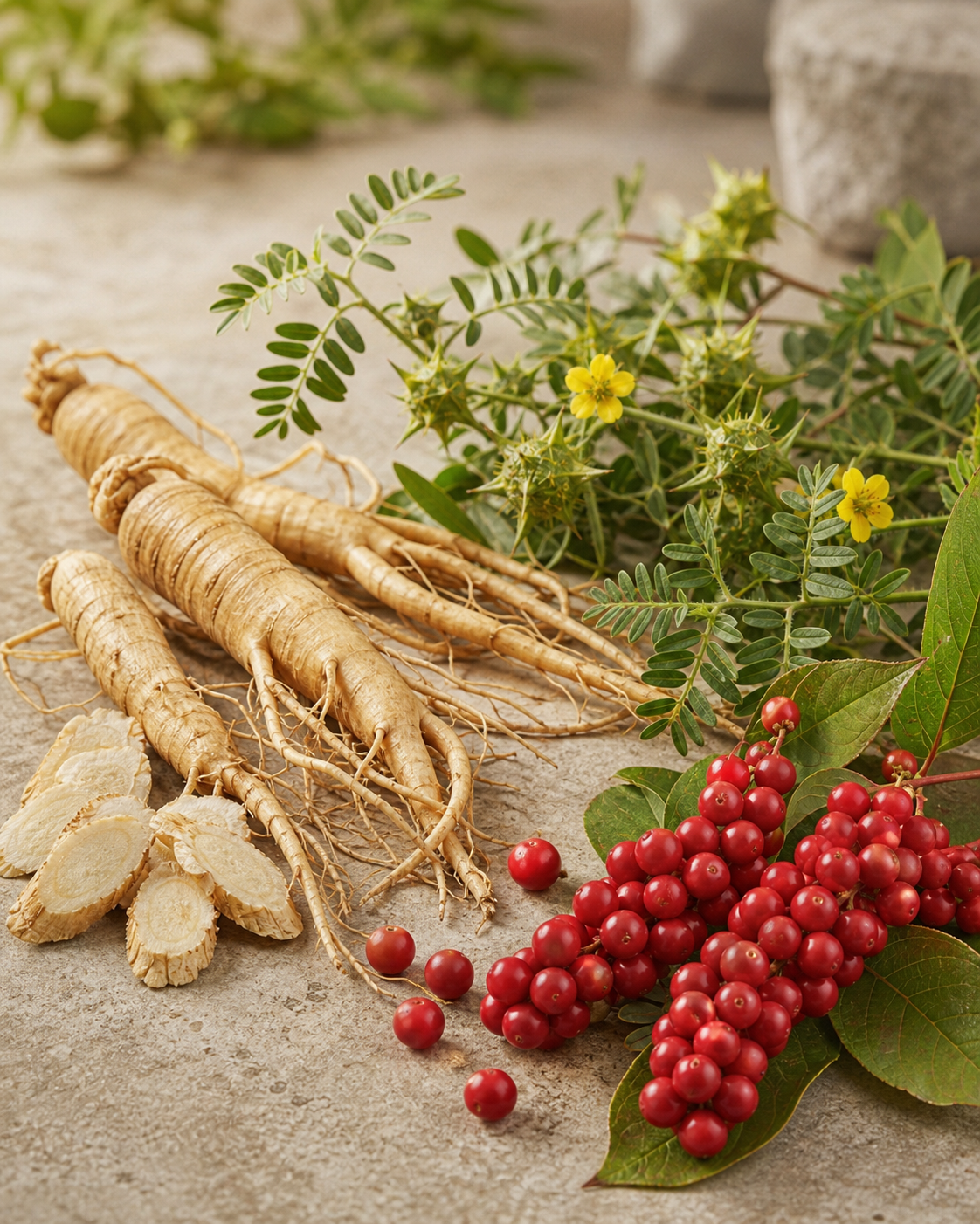 Ginseng, Tribulus Terrestris e Schisandra