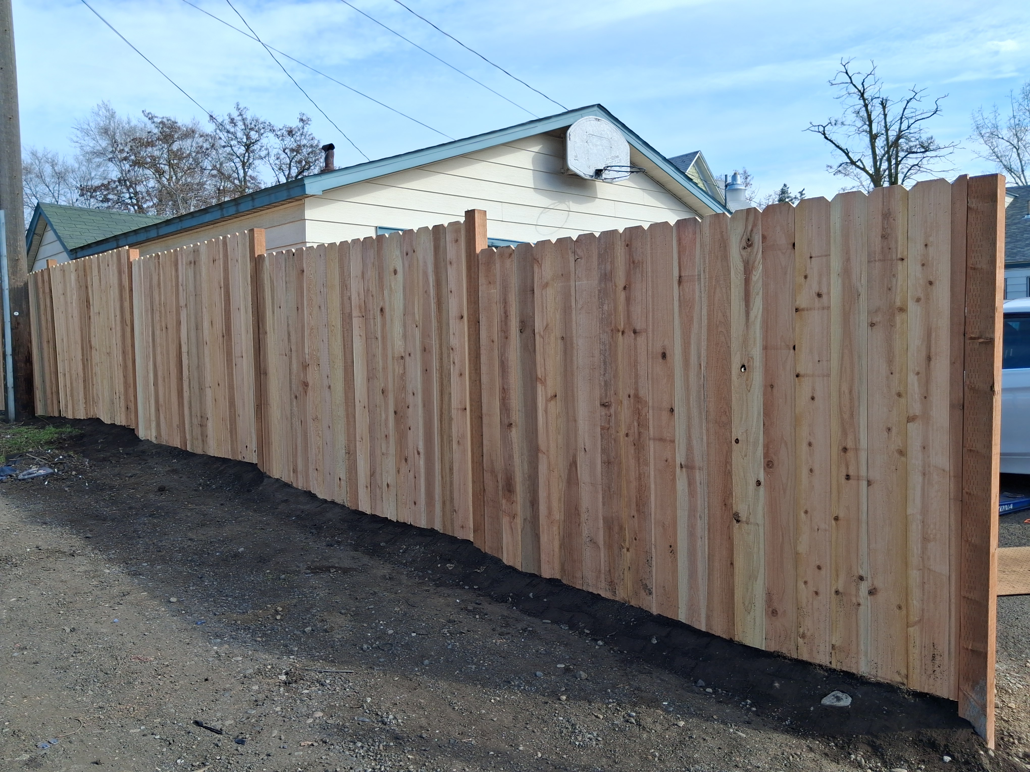 Residential fence installation