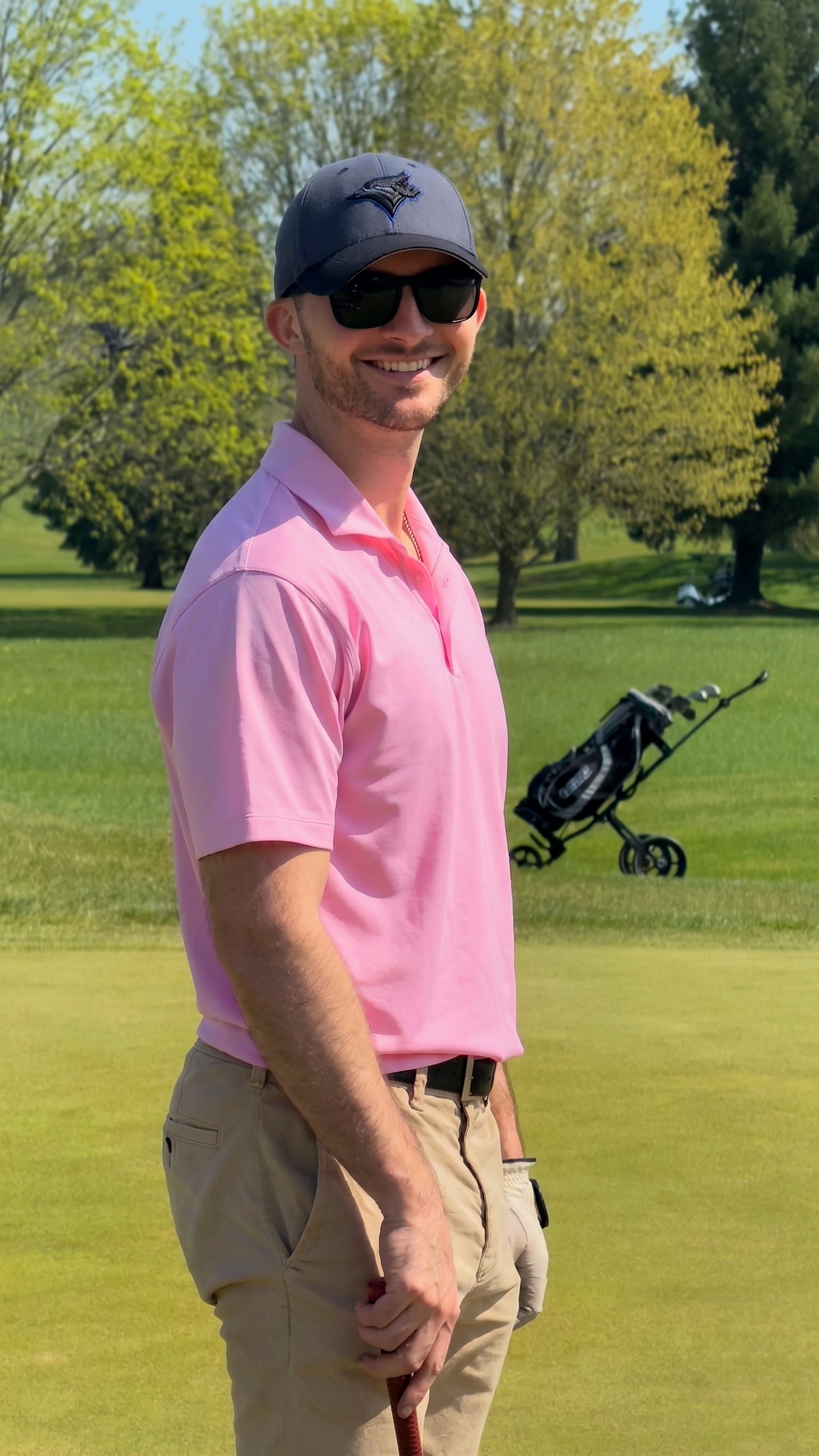 Jordan on the golf course