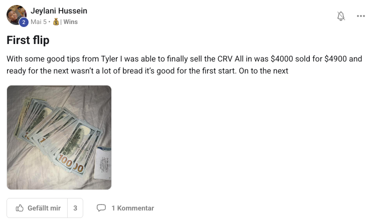 Student testimonial