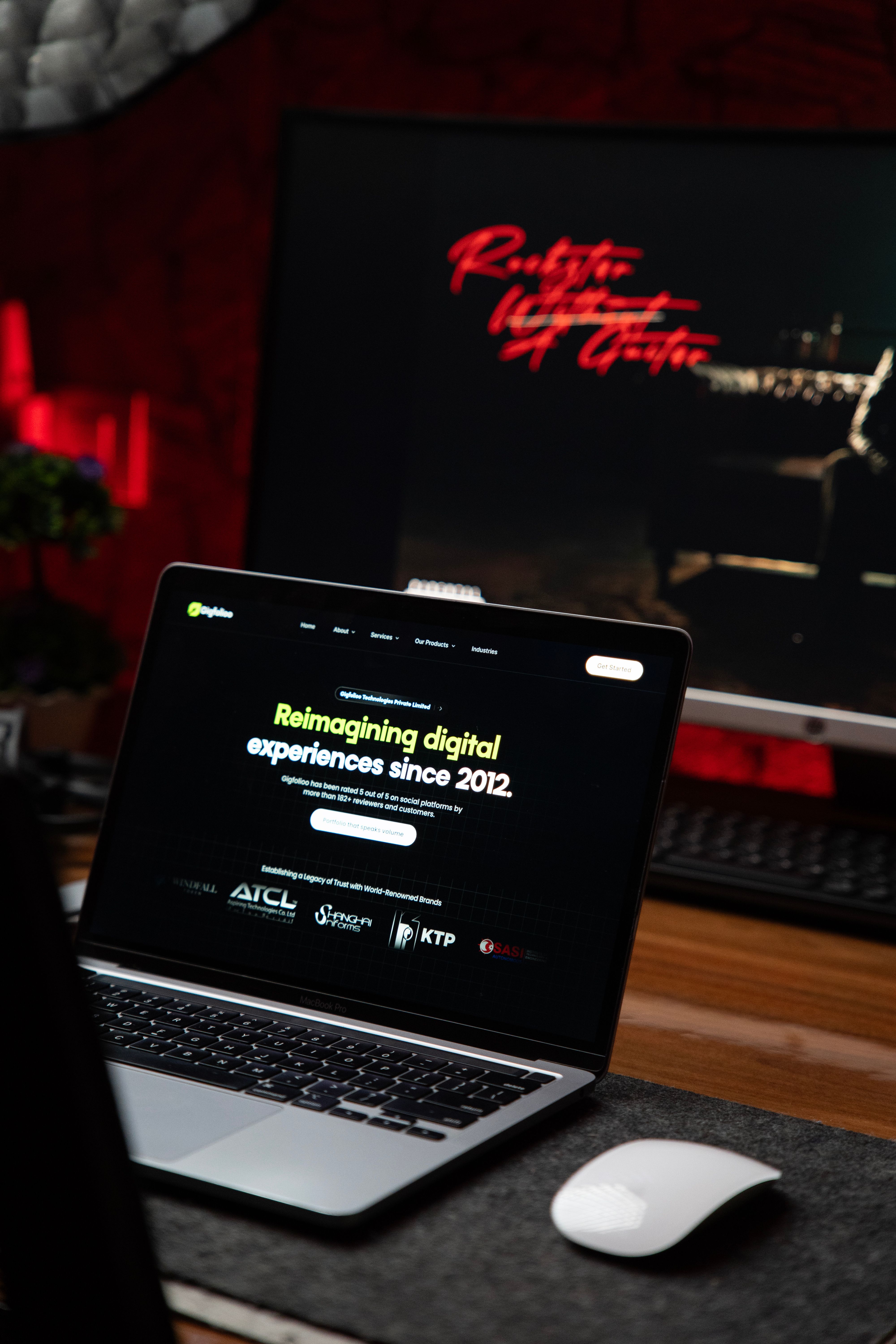 Laptop on a desk showing a digital marketing campaign