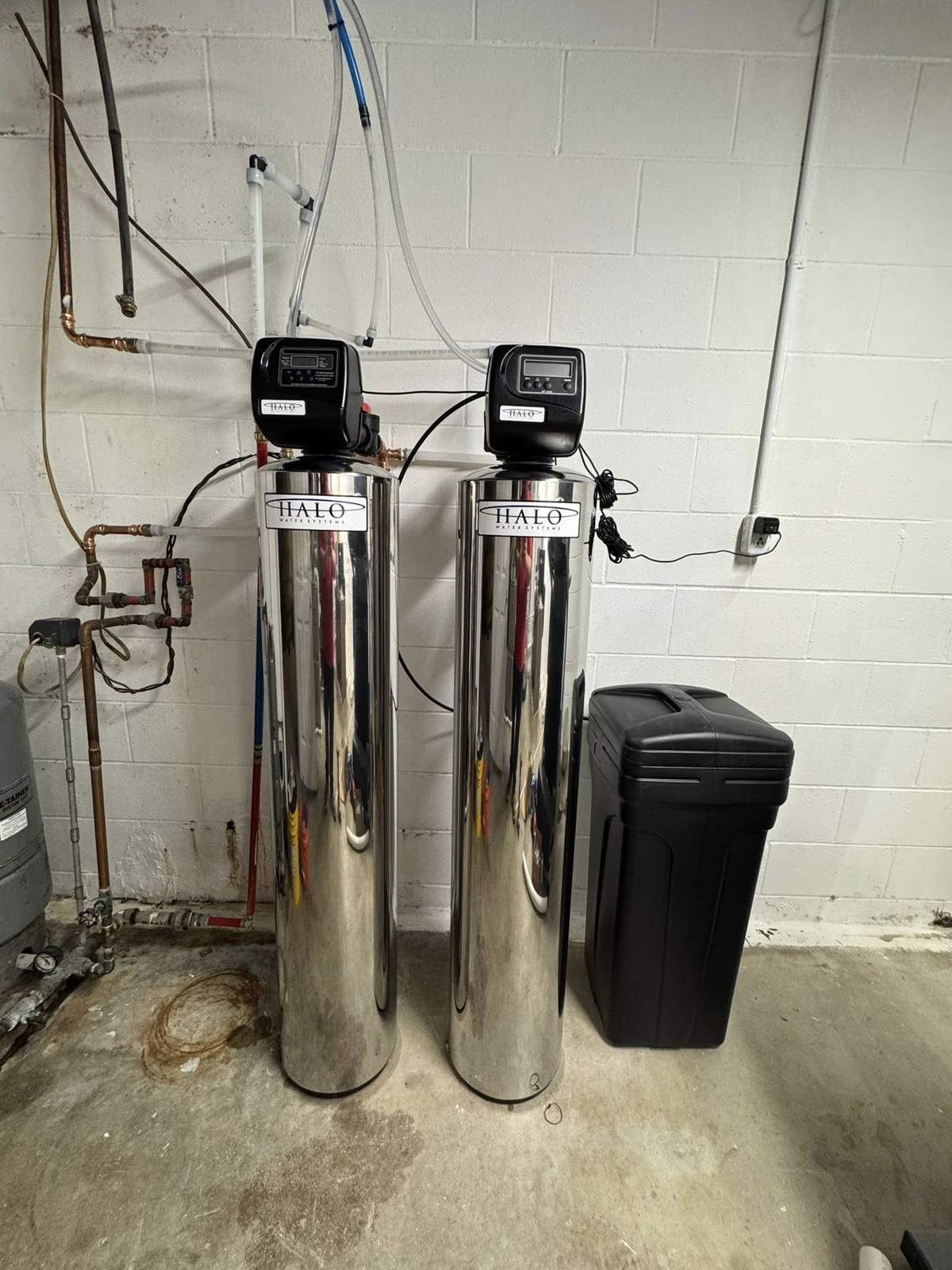 Water softener system installed by Salty Dog Plumbing