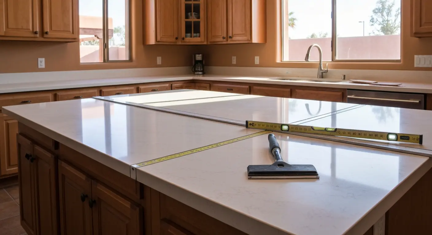 Kitchen countertop installation