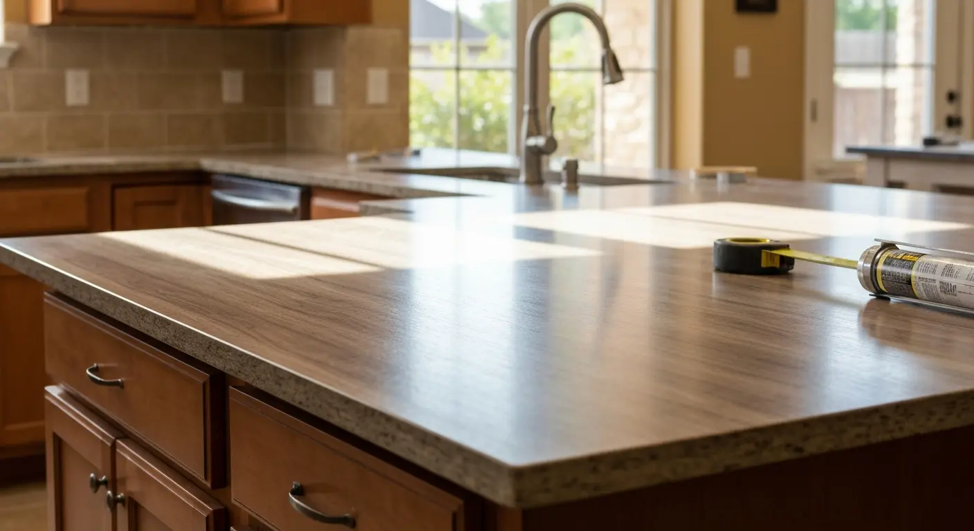 Laminate countertop installation