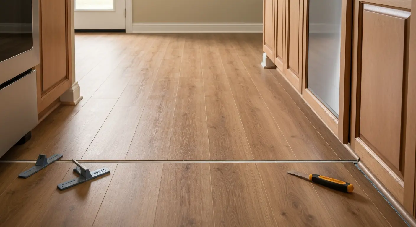 Luxury vinyl kitchen flooring