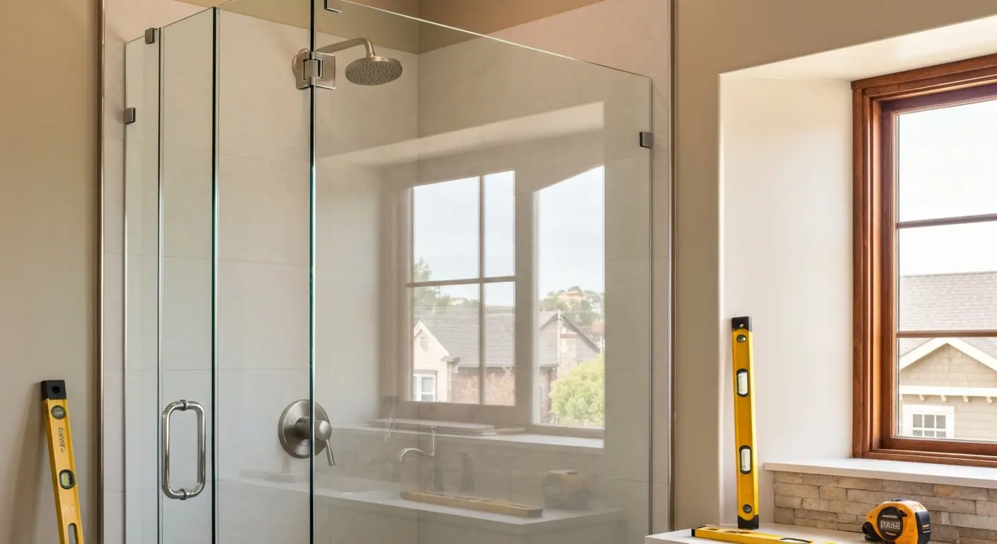 Shower door installation