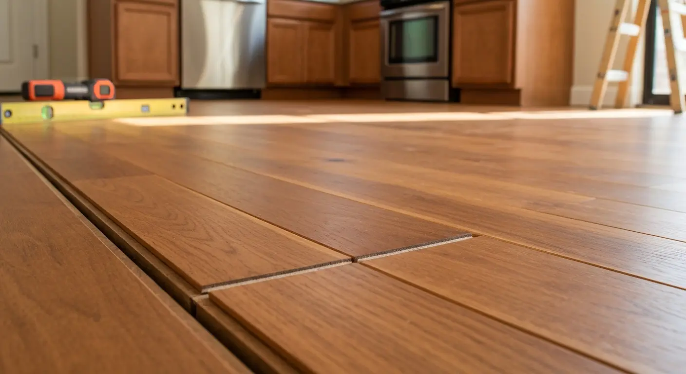 Engineered hardwood flooring installation