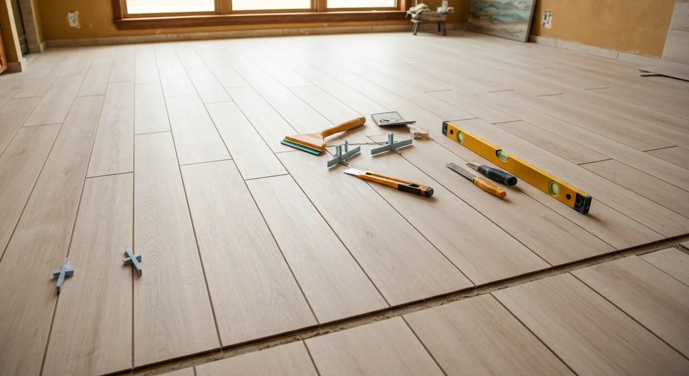 Vinyl tile installation