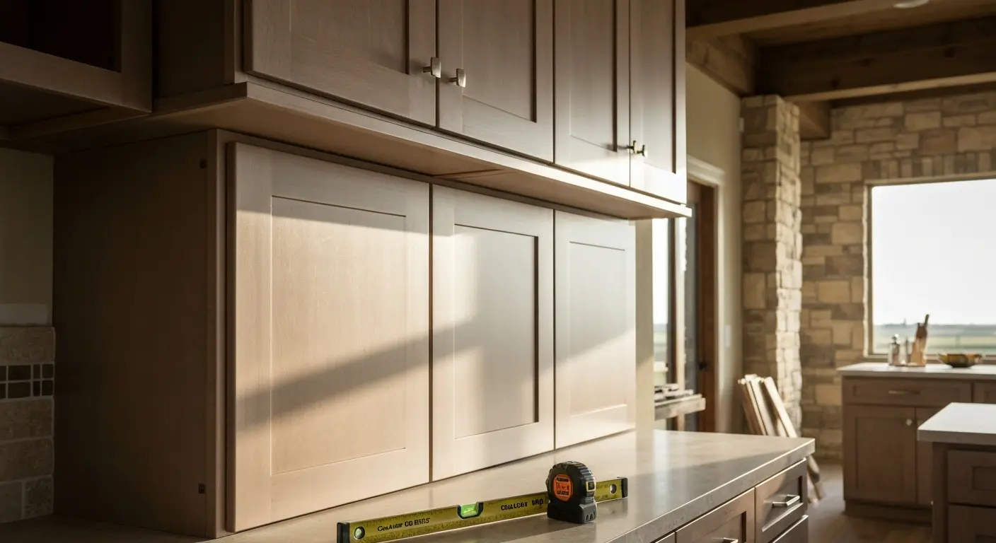 Custom kitchen cabinet installation