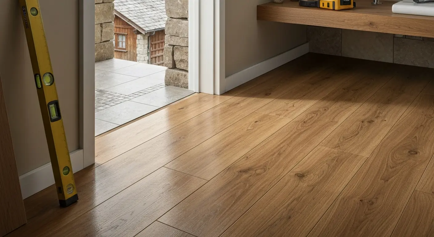 Engineered wood bathroom flooring