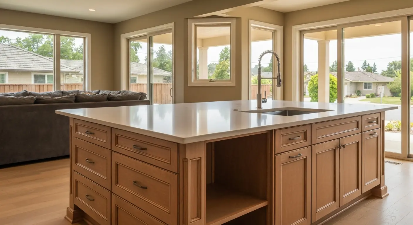Kitchen island with seating
